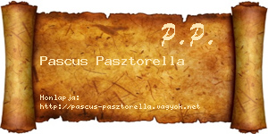 Pascus Pasztorella névjegykártya